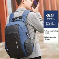 Backpack Men USB Charging Waterproof 15.6 Inch Laptop Casual Oxford Male Business Bag Mochila Computer Notebook Backpacks