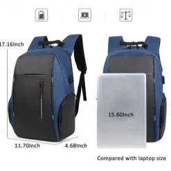 Backpack Men USB Charging Waterproof 15.6 Inch Laptop Casual Oxford Male Business Bag Mochila Computer Notebook Backpacks