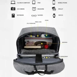 Backpack Men USB Charging Waterproof 15.6 Inch Laptop Casual Oxford Male Business Bag Mochila Computer Notebook Backpacks