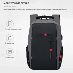 Backpack Men USB Charging Waterproof 15.6 Inch Laptop Casual Oxford Male Business Bag Mochila Computer Notebook Backpacks