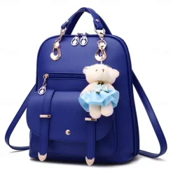 Backpack Purse for Women Large Capacity Leather Shoulder Bags Cute Mini Backpack for Girls,Black, Back to School Gift