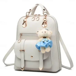 Backpack Purse for Women Large Capacity Leather Shoulder Bags Cute Mini Backpack for Girls,Black, Back to School Gift