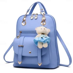 Backpack Purse for Women Large Capacity Leather Shoulder Bags Cute Mini Backpack for Girls,Black, Back to School Gift