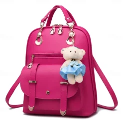 Backpack Purse for Women Large Capacity Leather Shoulder Bags Cute Mini Backpack for Girls,Black, Back to School Gift