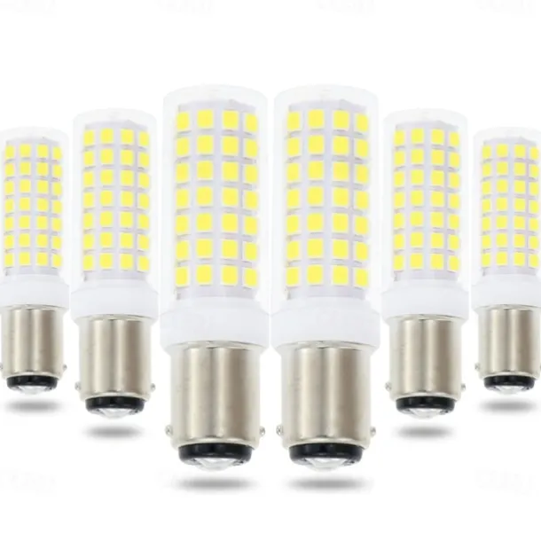 BA15D LED Corn Bulbs 6W 220V Dimmable Double Bayonet Base for Pendants, Ceiling Fans, Sewing Machine 2/6pcs