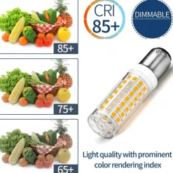 BA15D LED Corn Bulbs 6W 220V Dimmable Double Bayonet Base for Pendants, Ceiling Fans, Sewing Machine 2/6pcs