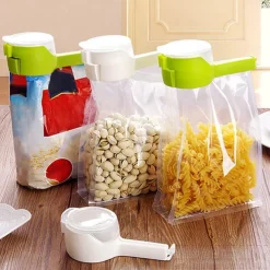 Bag Clips for Food,Food Storage Sealing Clips with Pouring Spouts, Bag Clips for Food,Chip Bag Clips,Plastic Cap Food Clips, Great for Organizing and Storing Food in the Kitchen
