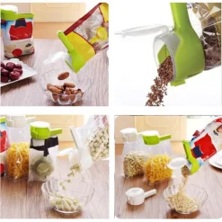 Bag Clips for Food,Food Storage Sealing Clips with Pouring Spouts, Bag Clips for Food,Chip Bag Clips,Plastic Cap Food Clips, Great for Organizing and Storing Food in the Kitchen