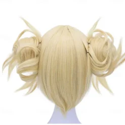Bakugou Wig Deku Wig Toga Wig Uraraka Cosplay Wig Cosplay Wig Wavy Middle Part Wig Blonde One Color Synthetic Hair Women's Blonde Halloween Wigs