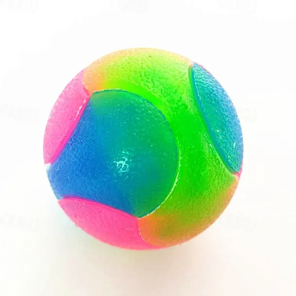 Ball Chew Toy Ball Launchers Interactive Toy Squeak Toy with LED Durable Pet Exercise Releasing Pressure Teething Toy for Dog Indoor Outdoor Pet Play