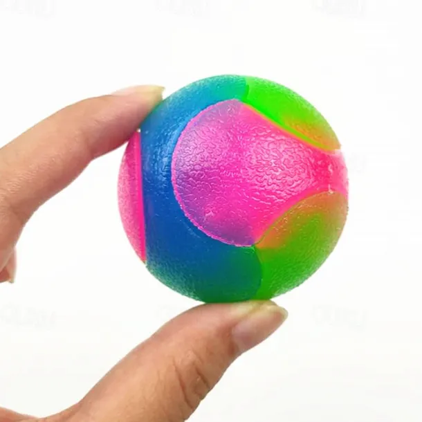 Ball Chew Toy Ball Launchers Interactive Toy Squeak Toy with LED Durable Pet Exercise Releasing Pressure Teething Toy for Dog Indoor Outdoor Pet Play