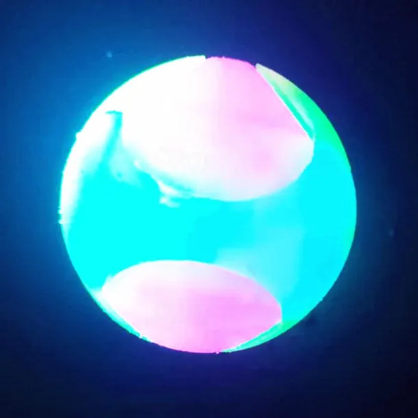 Ball Chew Toy Ball Launchers Interactive Toy Squeak Toy with LED Durable Pet Exercise Releasing Pressure Teething Toy for Dog Indoor Outdoor Pet Play