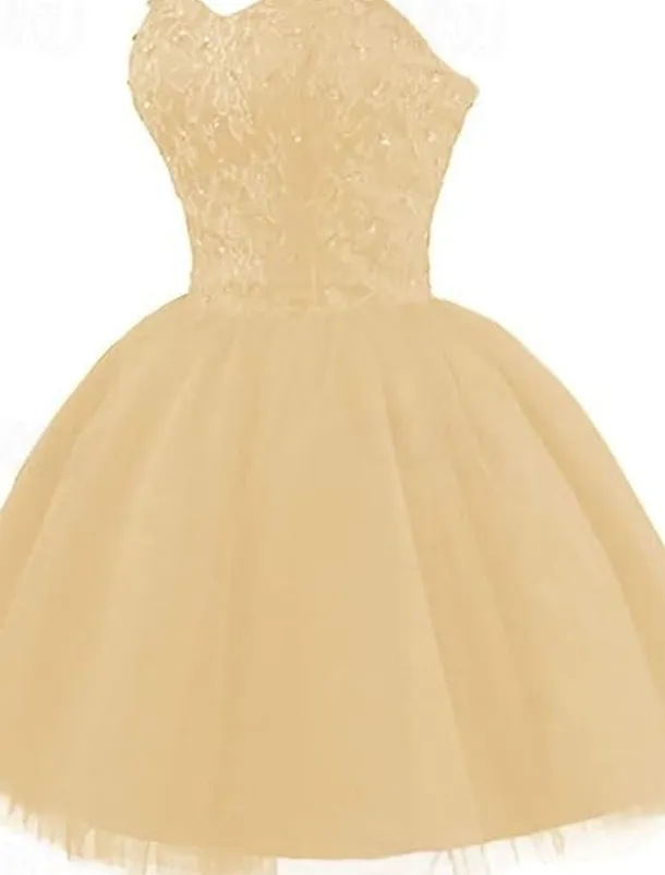 Ball Gown Wedding Guest Dresses Elegant Dress Homecoming Dress Graduation Party Wear Short / Mini Sleeveless Strapless with Pleats Beading Strappy dress to impress