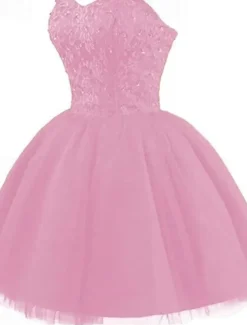 Ball Gown Wedding Guest Dresses Elegant Dress Homecoming Dress Graduation Party Wear Short / Mini Sleeveless Strapless with Pleats Beading Strappy dress to impress