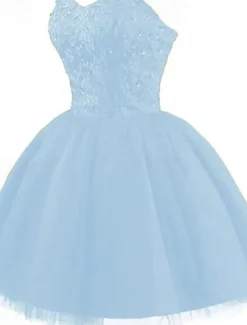 Ball Gown Wedding Guest Dresses Elegant Dress Homecoming Dress Graduation Party Wear Short / Mini Sleeveless Strapless with Pleats Beading Strappy dress to impress