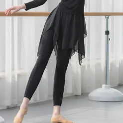 Ballet Pants Split Joint Women's Performance Training High Chiffon Modal