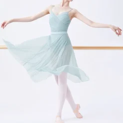 Ballet Skirts Tulle Women's Performance Training Sleeveless High Chinlon