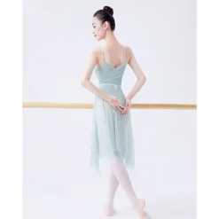 Ballet Skirts Tulle Women's Performance Training Sleeveless High Chinlon