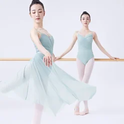 Ballet Skirts Tulle Women's Performance Training Sleeveless High Chinlon