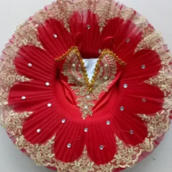 Ballet Tutu Dress Dress Lace Printing Pleats Girls' Training Performance Sleeveless High Spandex Lace Tulle