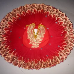 Ballet Tutu Dress Kids' Dancewear Crystal Lace Printing Embroidery Girls' Training Performance Sleeveless High Elastane Lace Tulle