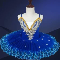 Ballet Tutu Dress Kids' Dancewear Crystal Lace Printing Embroidery Girls' Training Performance Sleeveless High Elastane Lace Tulle