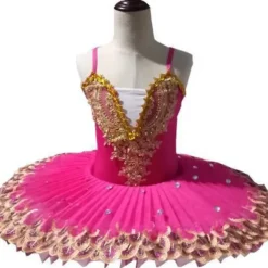 Ballet Tutu Dress Kids' Dancewear Crystal Lace Printing Embroidery Girls' Training Performance Sleeveless High Elastane Lace Tulle
