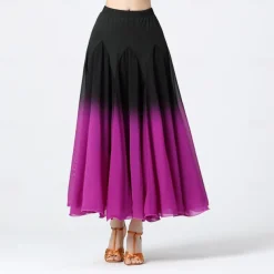 Ballroom Dance Activewear Skirts Ruching Splicing Women's Training Performance High Chiffon Polyester