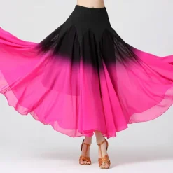 Ballroom Dance Activewear Skirts Ruching Splicing Women's Training Performance High Chiffon Polyester