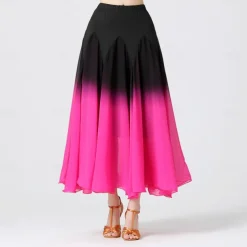 Ballroom Dance Activewear Skirts Ruching Splicing Women's Training Performance High Chiffon Polyester