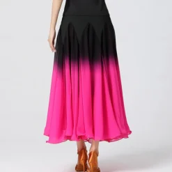 Ballroom Dance Activewear Skirts Ruching Splicing Women's Training Performance High Chiffon Polyester