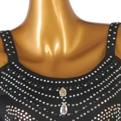 Ballroom Dance Dress Crystals / Rhinestones Women's Performance Long Sleeve Spandex Organza