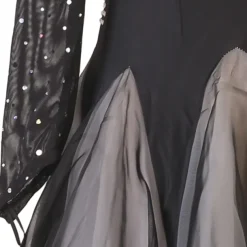 Ballroom Dance Dress Crystals / Rhinestones Women's Performance Long Sleeve Spandex Organza