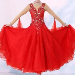 Ballroom Dance Dress Crystals / Rhinestones Women's Performance Daily Wear Long Sleeve Elastane