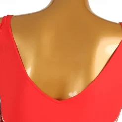 Ballroom Dance Dress Rhinestone Pure Color Women's Performance Training Long Sleeve High Chinlon Organza Tulle