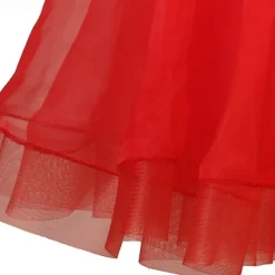 Ballroom Dance Dress Rhinestone Pure Color Women's Performance Training Long Sleeve High Chinlon Organza Tulle