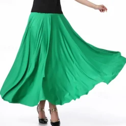 Ballroom Dance Skirts Pure Color Women's Performance Daily Wear Milk Fiber