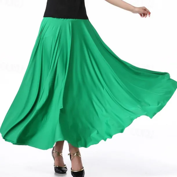 Ballroom Dance Skirts Pure Color Women's Performance Daily Wear Milk Fiber