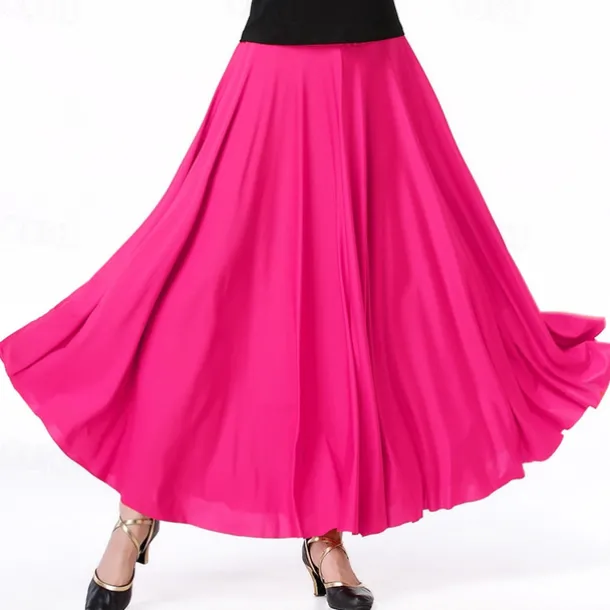 Ballroom Dance Skirts Pure Color Women's Performance Daily Wear Milk Fiber