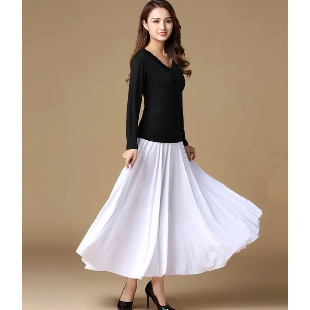 Ballroom Dance Skirts Pure Color Women's Performance Daily Wear Milk Fiber