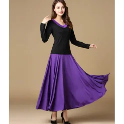 Ballroom Dance Skirts Pure Color Women's Performance Daily Wear Milk Fiber