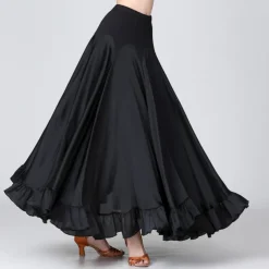 Ballroom Dance Skirts Ruffles Cascading Ruffles Ruching Women's Performance Training High Polyester