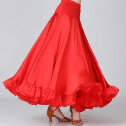 Ballroom Dance Skirts Ruffles Cascading Ruffles Ruching Women's Performance Training High Polyester