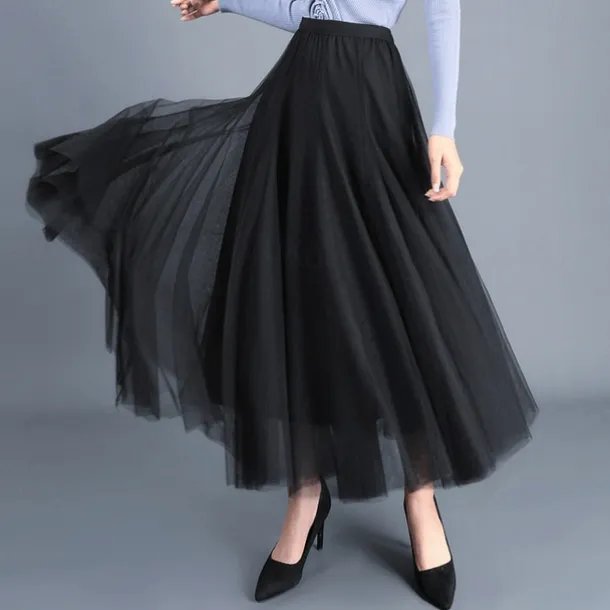 Ballroom Dance Skirts Tulle Women's Party Daily Wear High Polyester
