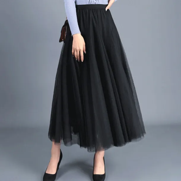 Ballroom Dance Skirts Tulle Women's Party Daily Wear High Polyester
