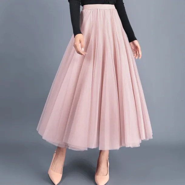 Ballroom Dance Skirts Tulle Women's Party Daily Wear High Polyester