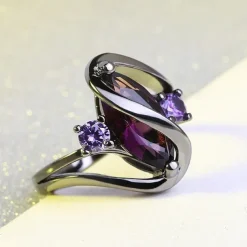 Band Ring Vintage Style Black Brass Rhinestone Eyes Evil Eye Ladies Unusual Unique Design 1pc 5 6 7 8 9 / Women's / Solitaire