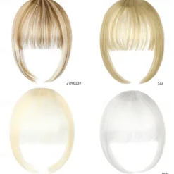 Bangs Hair Clip in Extensions Natural Fringe Bangs Clip-on Front Neat Flat Bang One Piece Long Straight Hairpiece for Women