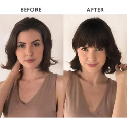 Bangs Hair Clip in Hair Extensions Flat Front Face Fringe Bangs with Temples Dark Brown Synthetic Hair Pieces for Women Thick Hair