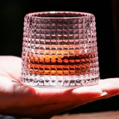 Bar Rotating Whiskey White Wine Gyro Cup Household Beer Red Wine Glass Shaker Tumbler Cup Whiskey Ice Cube Ice Maker